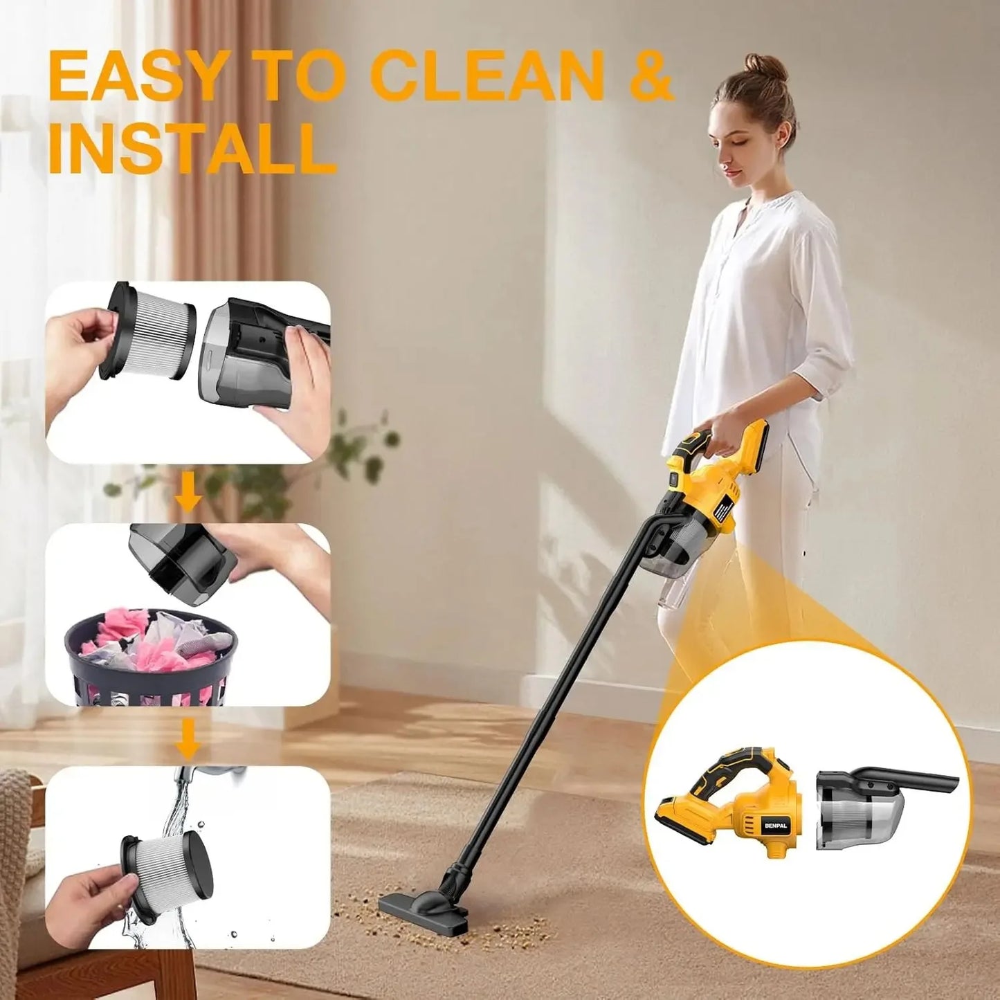 5 in 1 Handheld Electric Vacuum Cleaner