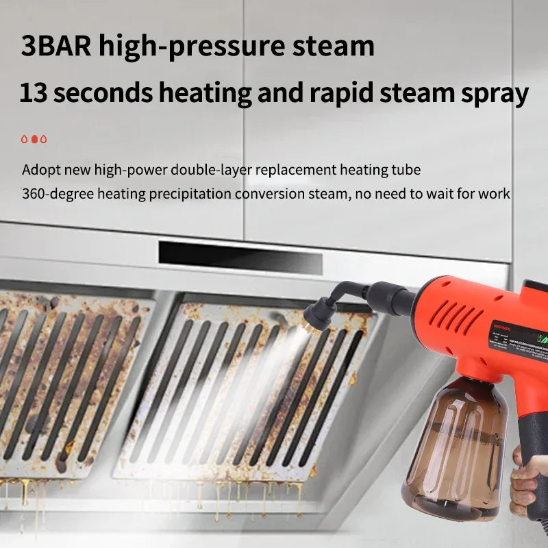 High-Pressure Steam Cleaner with 3BAR Steam