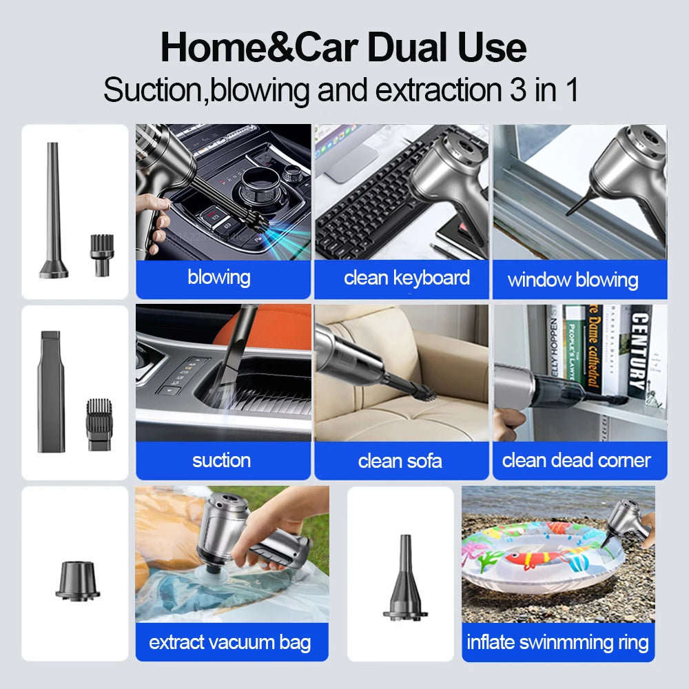 95000PA Wireless Handheld Car Vacuum Cleaner
