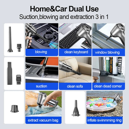 95000PA Wireless Handheld Car Vacuum Cleaner