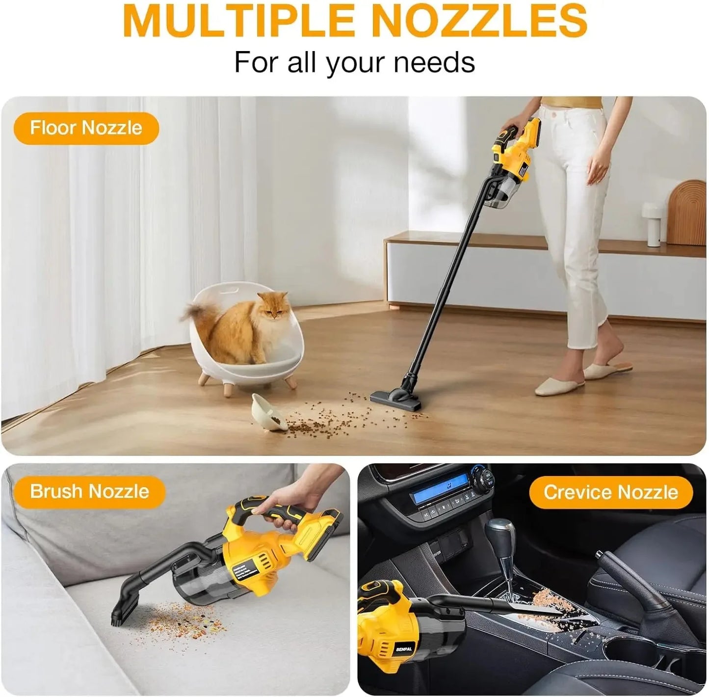 5 in 1 Handheld Electric Vacuum Cleaner